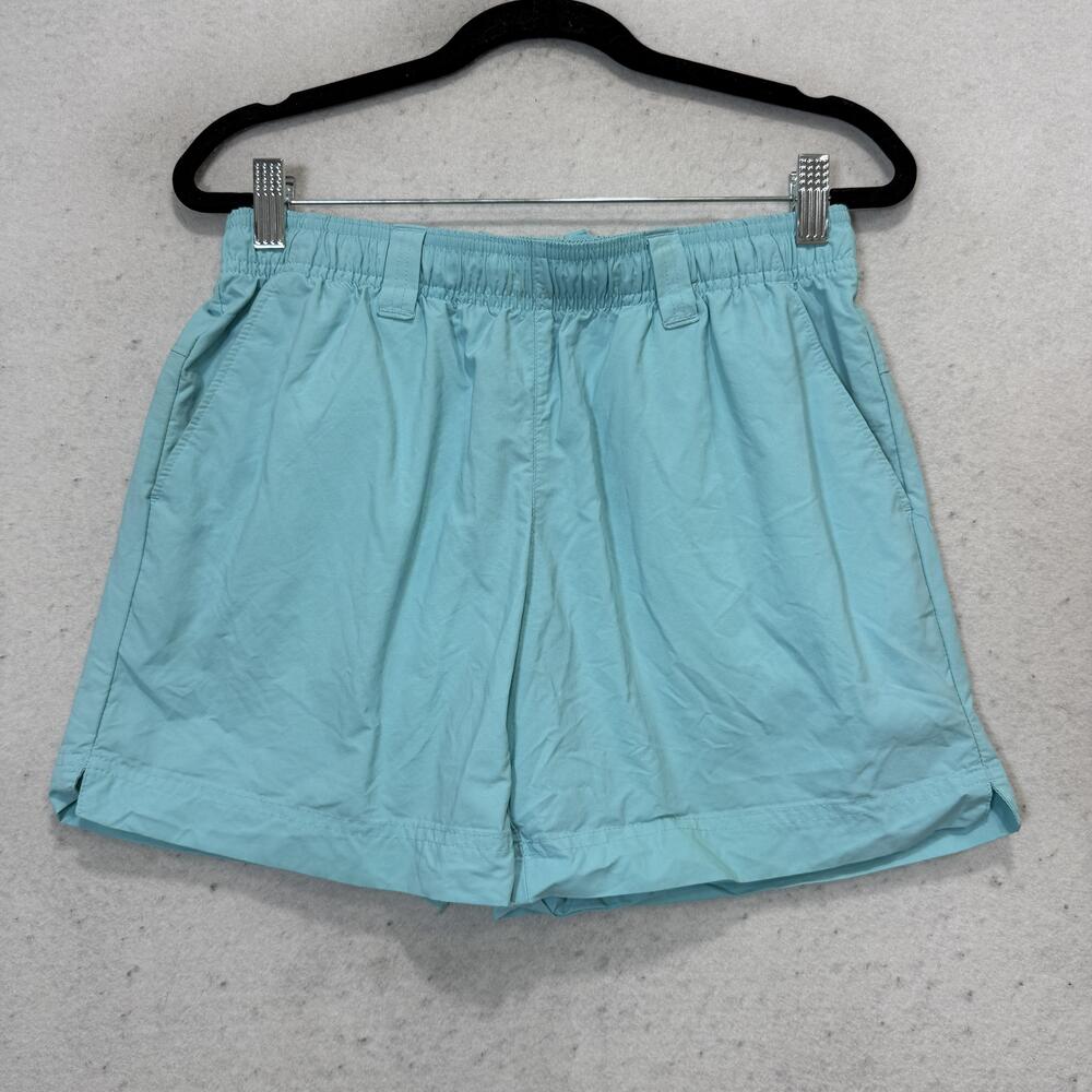 Columbia Shorts Womens Small Blue PFG athletic hiking Lined Drawstring Pockets